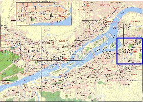 Transporte mapa de Krasnoyarsk