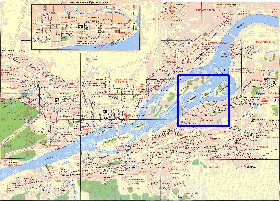 Transporte mapa de Krasnoyarsk