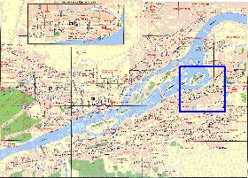 Transporte mapa de Krasnoyarsk