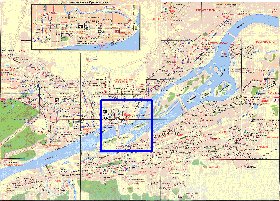 Transporte mapa de Krasnoyarsk