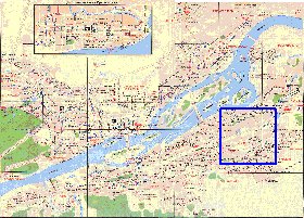 Transporte mapa de Krasnoyarsk