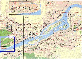 Transporte mapa de Krasnoyarsk