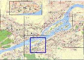 Transporte mapa de Krasnoyarsk