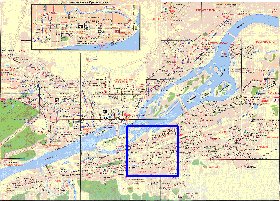 Transporte mapa de Krasnoyarsk