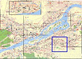 Transporte mapa de Krasnoyarsk