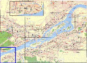 Transporte mapa de Krasnoyarsk