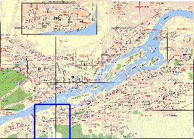 Transporte mapa de Krasnoyarsk