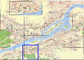 Transporte mapa de Krasnoyarsk