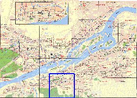 Transporte mapa de Krasnoyarsk