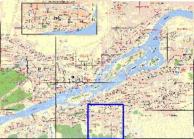 Transporte mapa de Krasnoyarsk