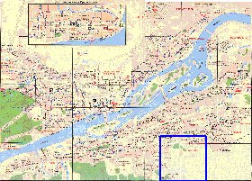 Transporte mapa de Krasnoyarsk