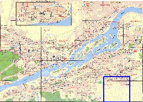 Transporte mapa de Krasnoyarsk