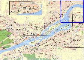 Transporte mapa de Krasnoyarsk