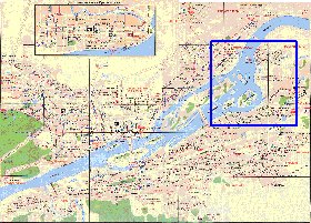 Transporte mapa de Krasnoyarsk