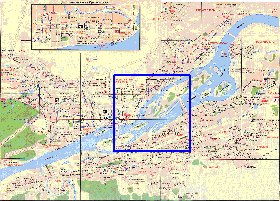 Transporte mapa de Krasnoyarsk