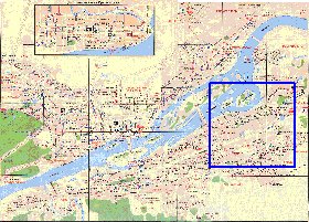 Transporte mapa de Krasnoyarsk