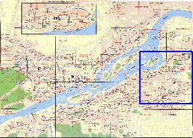 Transporte mapa de Krasnoyarsk