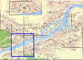 Transporte mapa de Krasnoyarsk