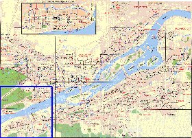 Transporte mapa de Krasnoyarsk