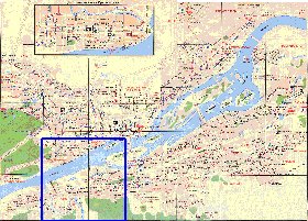 Transporte mapa de Krasnoyarsk