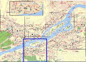 Transporte mapa de Krasnoyarsk