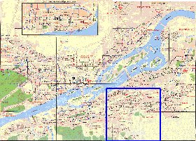 Transporte mapa de Krasnoyarsk