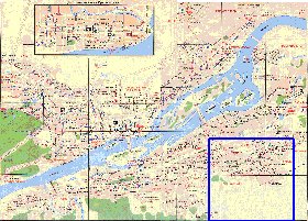 Transporte mapa de Krasnoyarsk