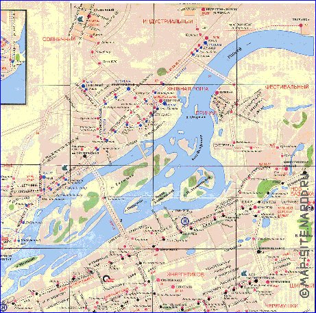 Transporte mapa de Krasnoyarsk