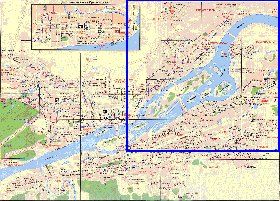 Transporte mapa de Krasnoyarsk