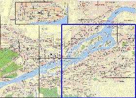 Transporte mapa de Krasnoyarsk