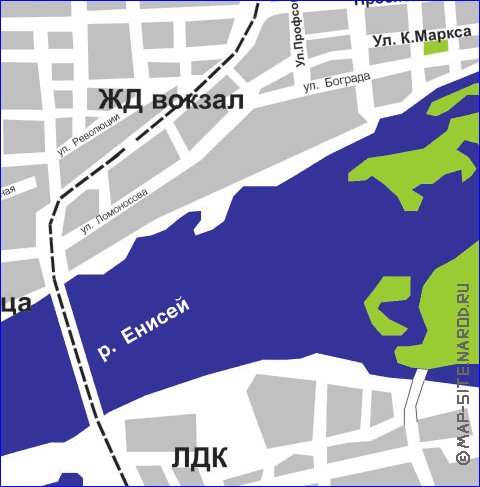 mapa de Krasnoyarsk