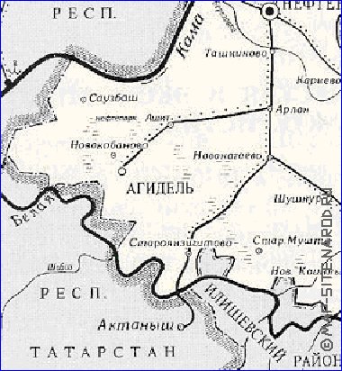 Карта краснокамского района башкирии