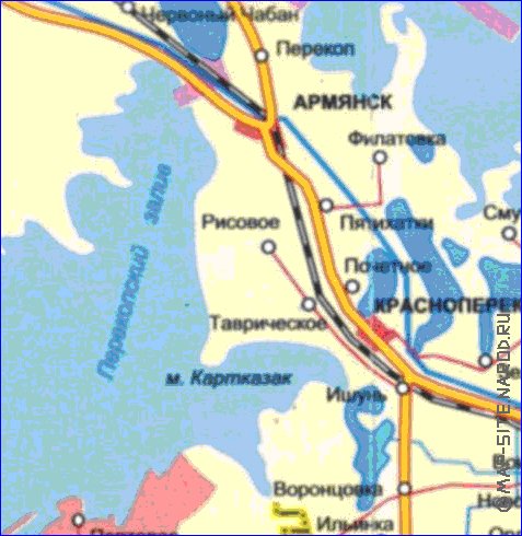 Administrativa mapa de Crimeia