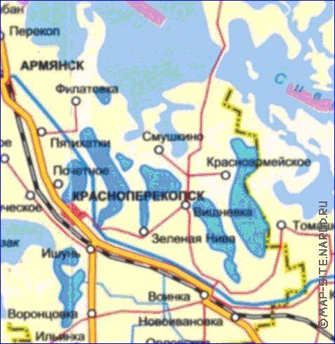 Administrativa mapa de Crimeia