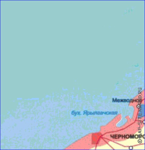 Administrativa mapa de Crimeia