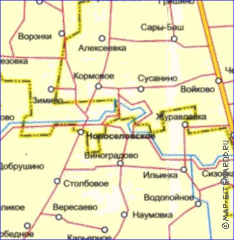 Administrativa mapa de Crimeia