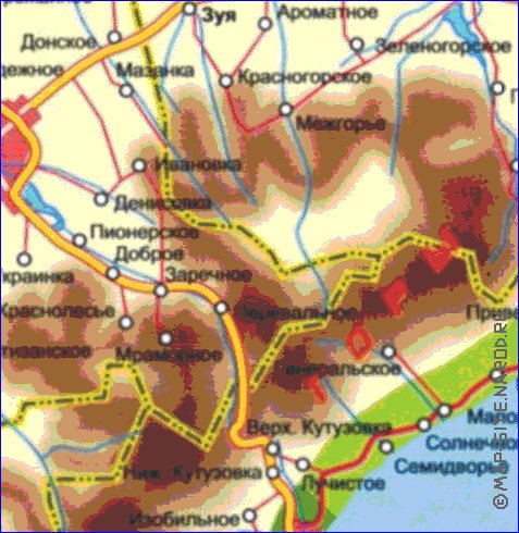 Administrativa mapa de Crimeia