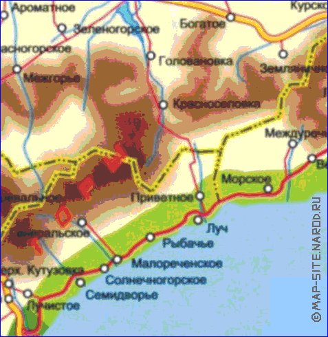 Administrativa mapa de Crimeia