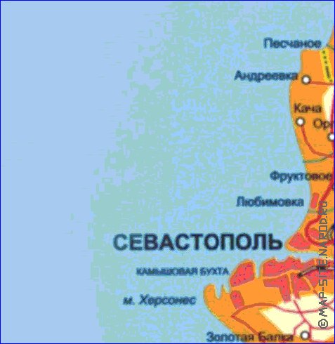 Administrativa mapa de Crimeia