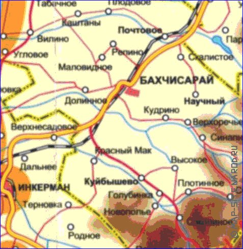 Administrativa mapa de Crimeia