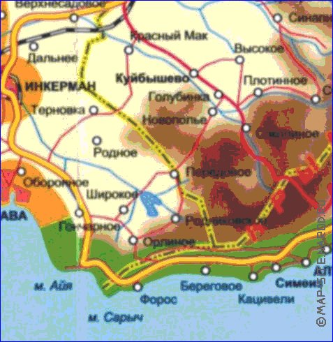 Administrativa mapa de Crimeia