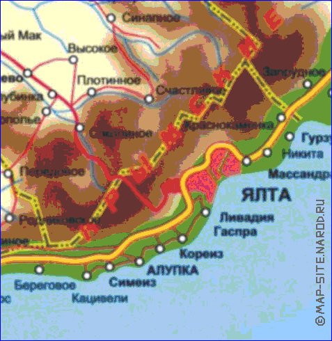 Administrativa mapa de Crimeia