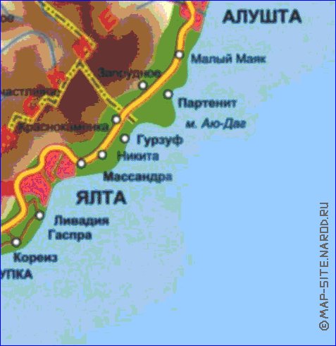 Administrativa mapa de Crimeia