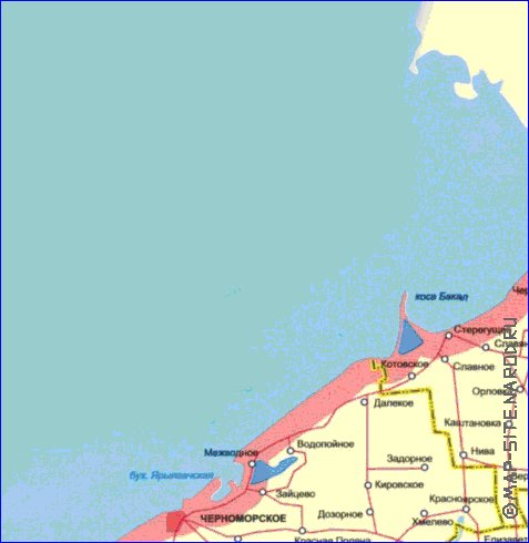 Administrativa mapa de Crimeia