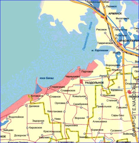 Administrativa mapa de Crimeia