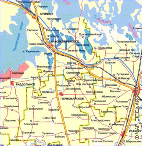 Administrativa mapa de Crimeia