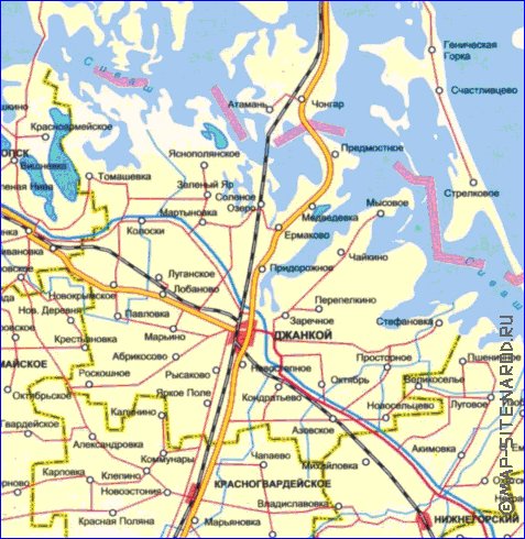 Administrativa mapa de Crimeia