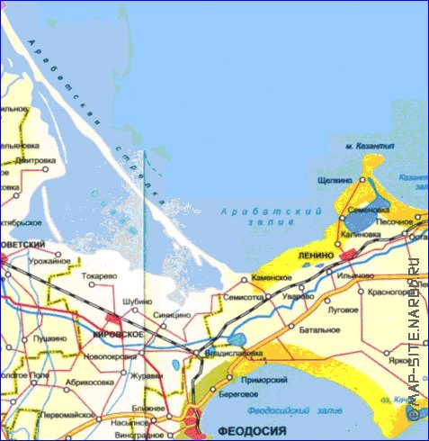 Administrativa mapa de Crimeia