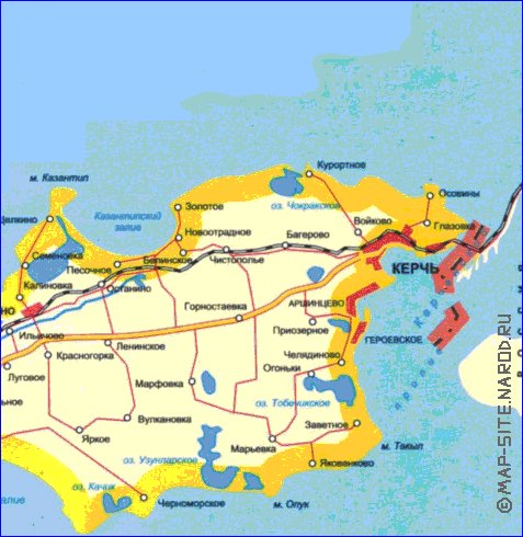 Administrativa mapa de Crimeia