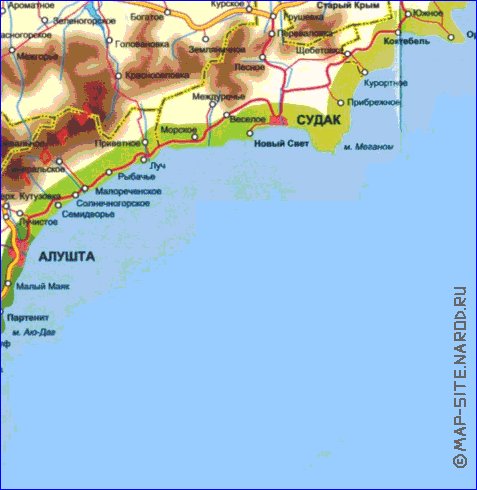 Administrativa mapa de Crimeia